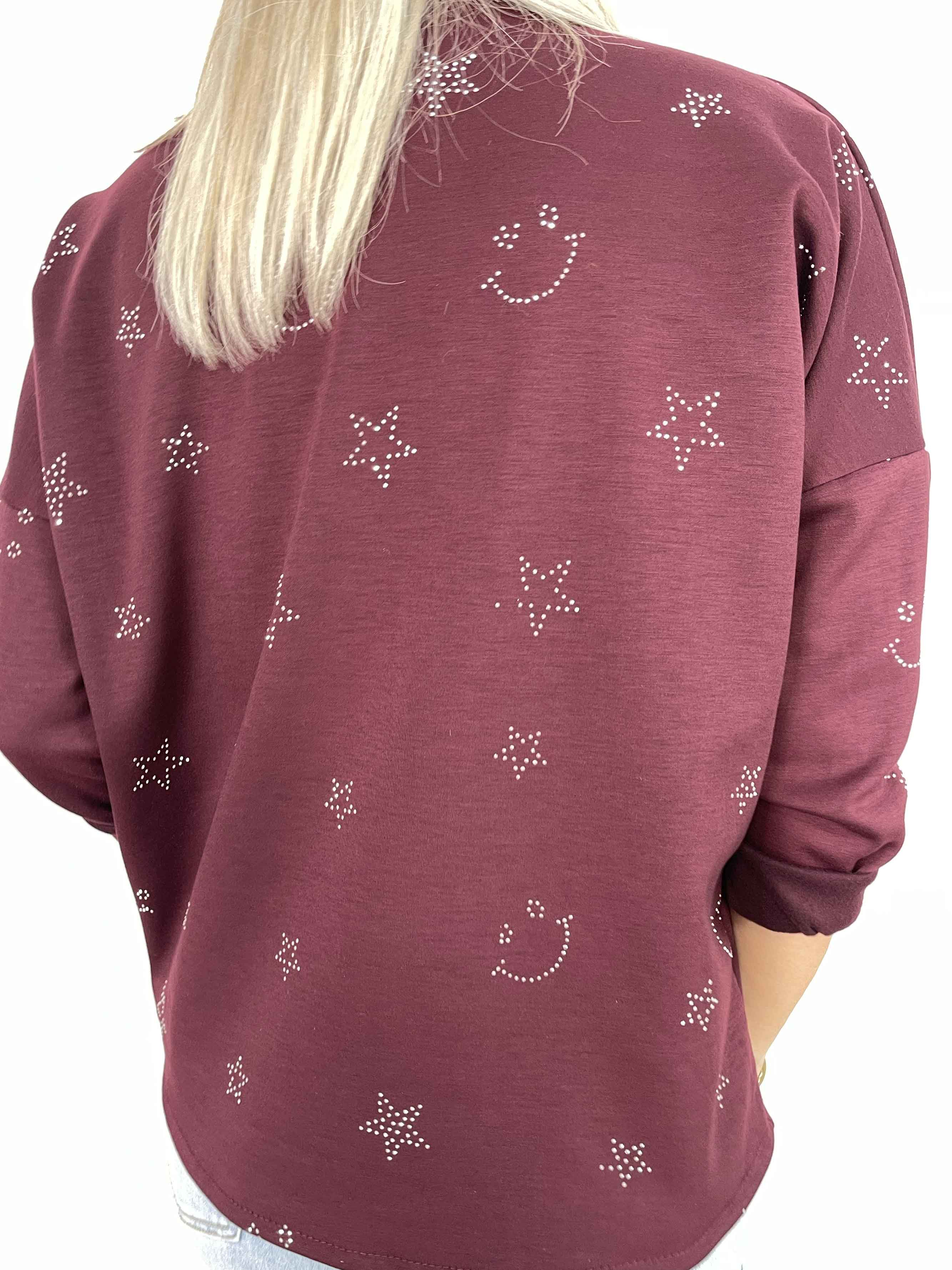 Star - Blød skjorte med smiley og stjerner af similisten